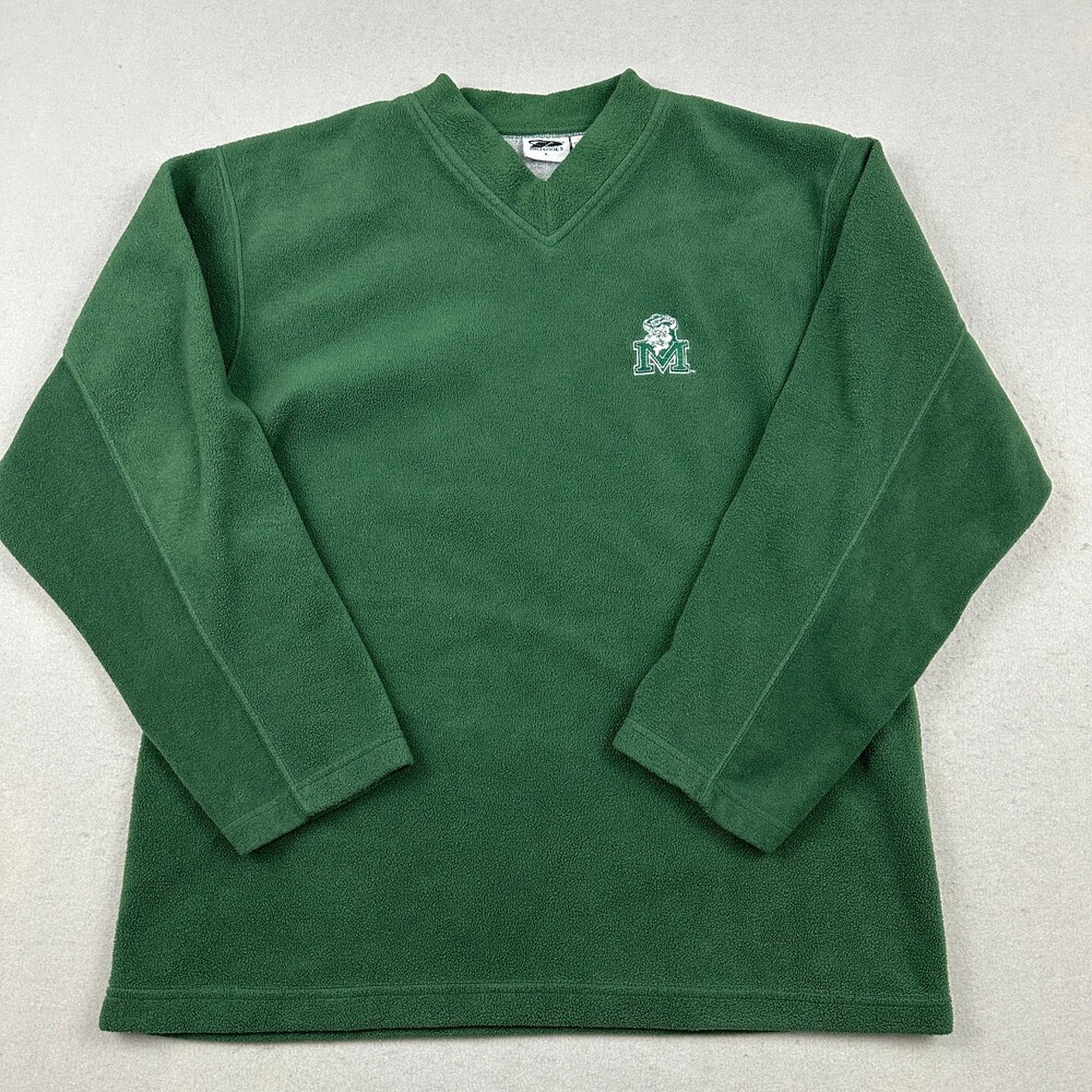 Marshall Thundering Herd Sweater Men Large Green Fleece Pro Edge Pullover NCAA L